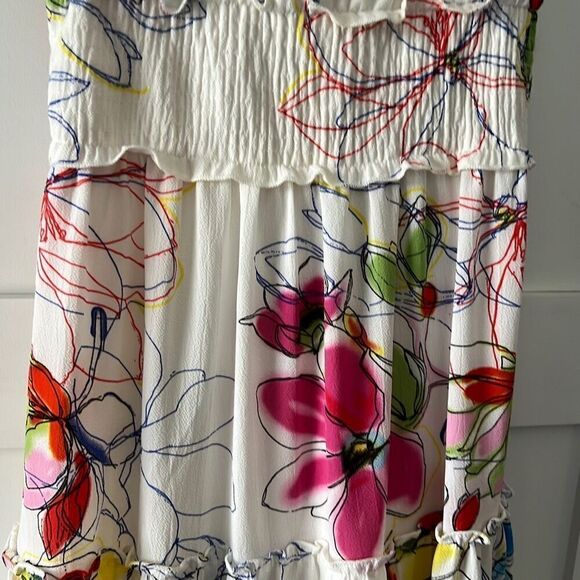 Bleeker 126 Floral Spring Summer Ruffled Dress Womens 10 - Picture 6 of 16